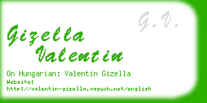 gizella valentin business card